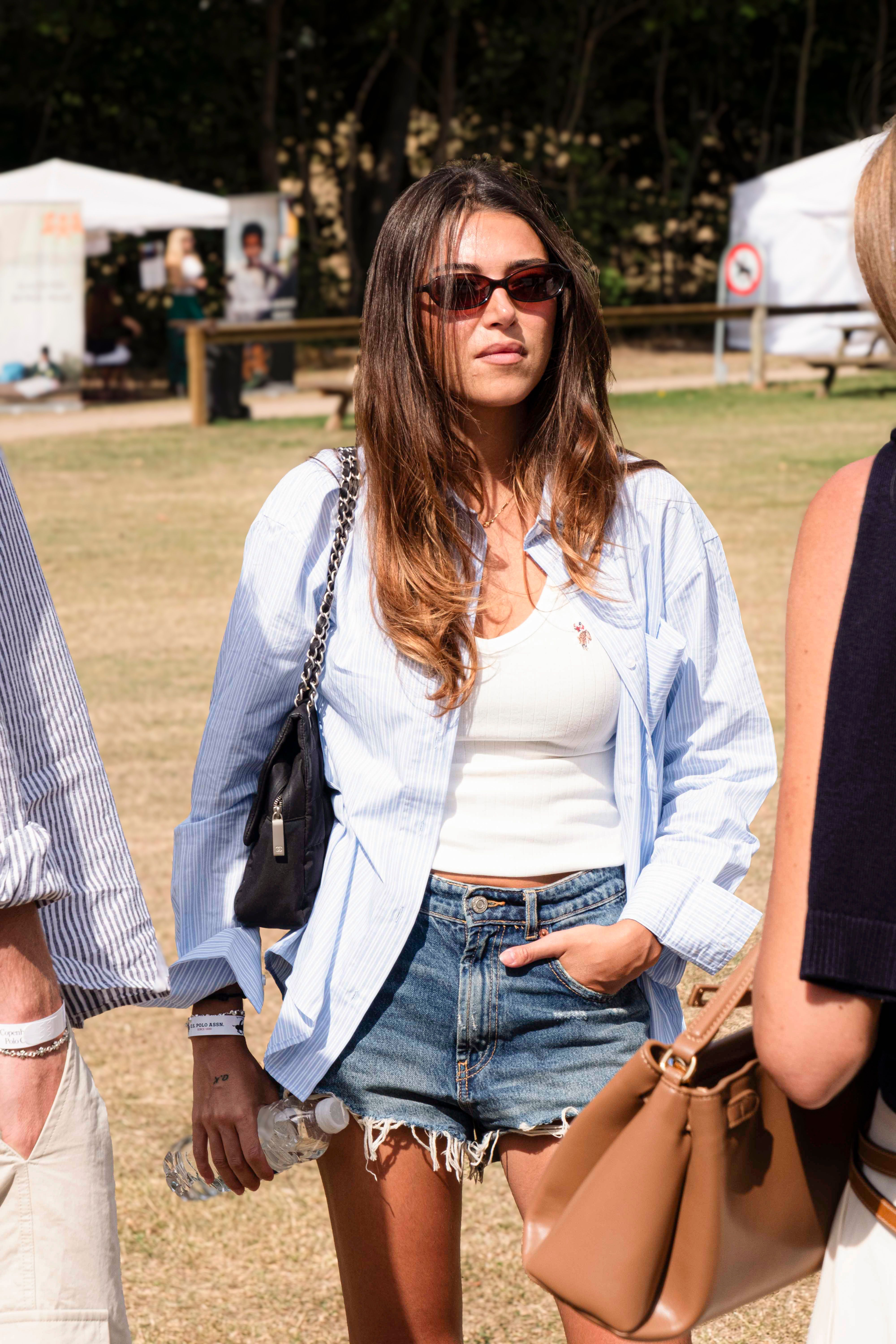A guest walking the grounds at Polo in the Park