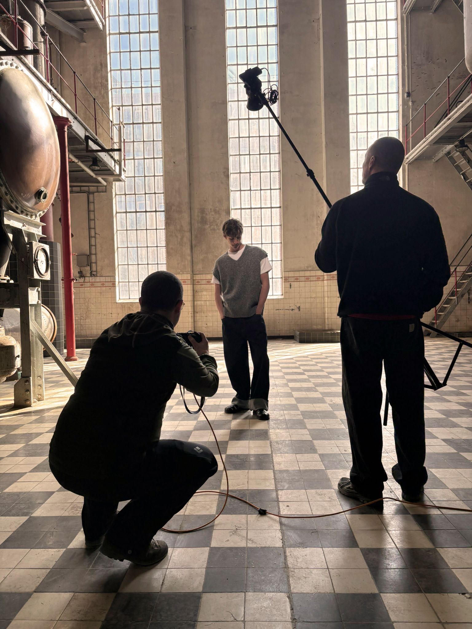 Behind the scenes on a STARTEX brand photoshoot